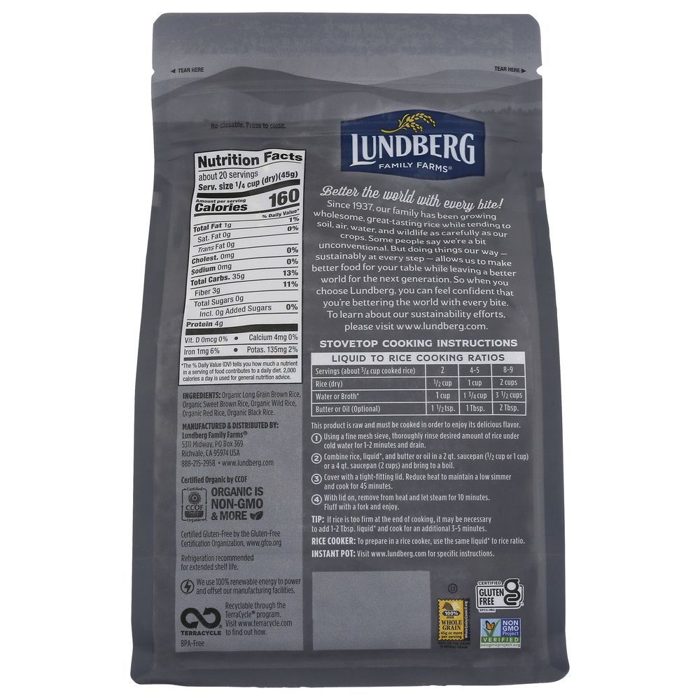 LUNDBERG: Organic Wild Blend Rice, 2 lb