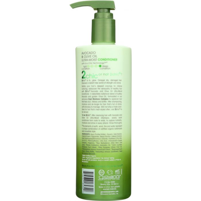 GIOVANNI COSMETICS: 2Chic Avocado & Olive Oil Ultra Moist Conditioner, 24 oz